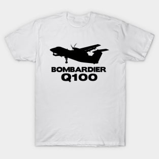 Bombardier Q100 Silhouette Print (Black) T-Shirt